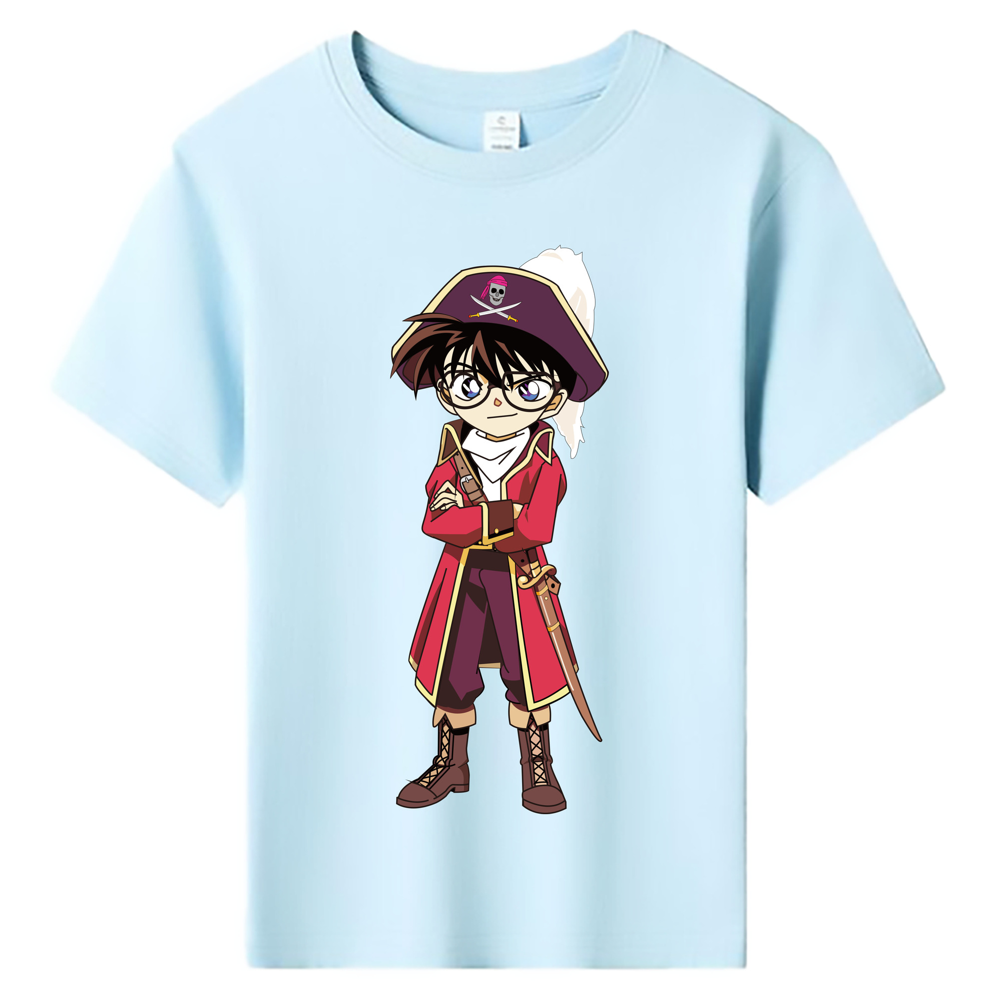 （画像用） 名探偵コナン 江戸川 コナン Detective Conan Conan Edogawa 綿100％キッズTシャツ（フロントプリント）